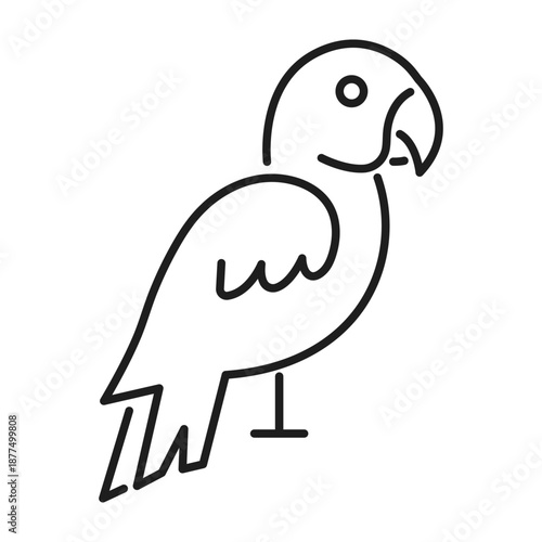Pet Parrot Line Icon