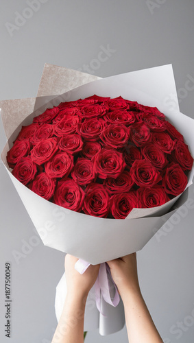 woman holding rose petals