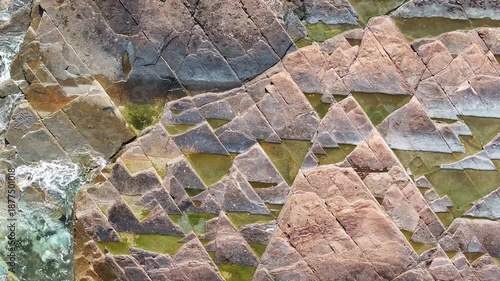 Aerial View of Layered Siltstone at Tung Ping Chau