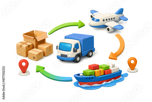 Global logistics and supply chain management with different transportation modes
