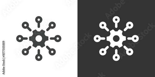 Network Connection Settings icon. Solid glyph series icon
