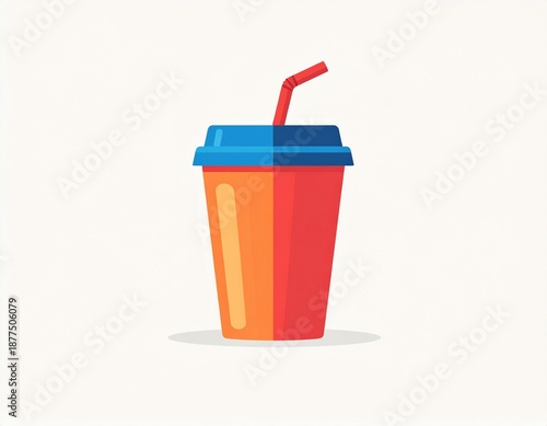 Minimal Drink Icon Illustration in Flat Vector Style