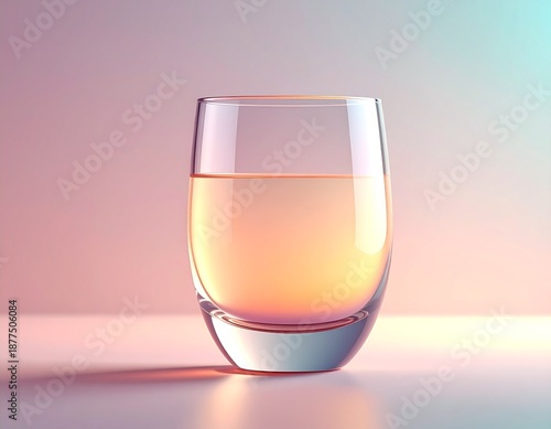 Soft 3D Cartoon Drink Glass with Clean Minimal Style