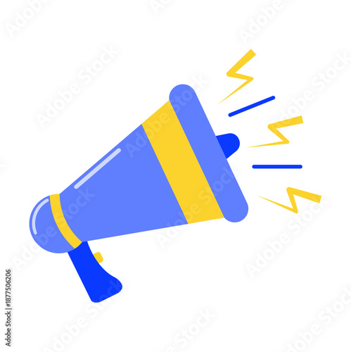 Megaphone Illustration Isolated on White Background