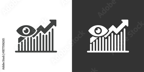 Data Prediction Analytics icon. Solid glyph series icon