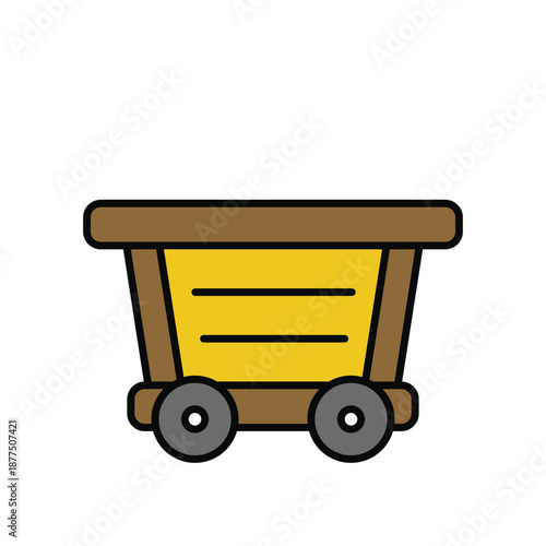 Empty Mine Cart Icon
