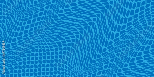Blue fishnet mesh texture. Seamless pattern for sportswear or soccer goals, volleyball nets, basketball hoops, hockey, and athletics. modern