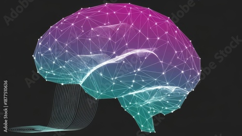 Colorful digital brain artificial intelligence
