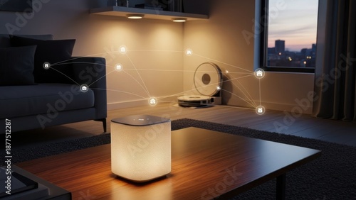 Cozy living room corner with candle and lamp