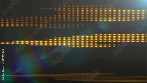 Digital light bars that are horizontal and have a glitch effect
