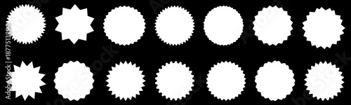 Set of sale sticker. Flat vector design elements. price tag, starburst. vector and illustration