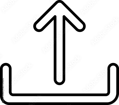 Black upload icon - outline