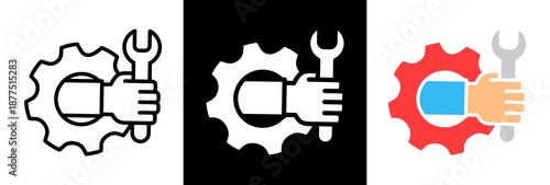 Mechanical triple icon