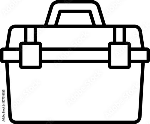 Black toolbox icon - outline