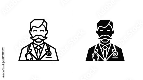 Doctor icon set