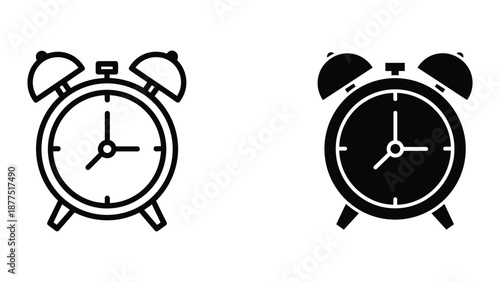 Twin alarm clocks in different styles