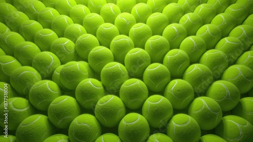 A collection of tennis balls