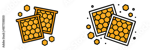 Honeycomb vector illustration with detailed hexagonal patterns