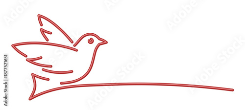 The symbol of a stylized flying bird.
