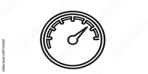 Speedometer vector icon, speed and motion symbol, dashboard gauge and efficiency meter, outline and filled style, isolated on transparent background
