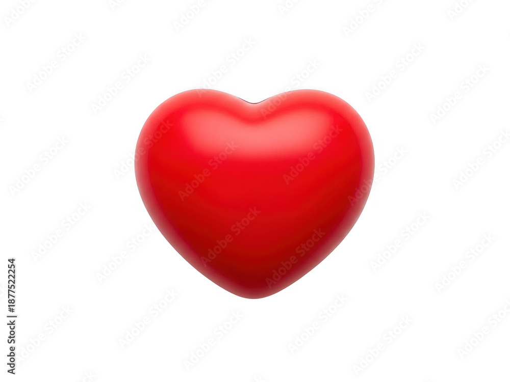 Fototapeta premium Red heart icon isolated on transparent background