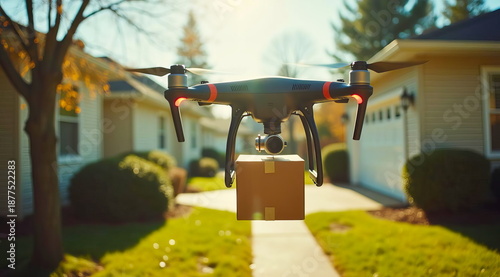 A quadcopter delivers a package home this summer.