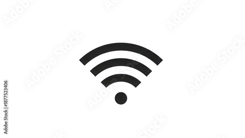 Grungy white wifi signal icon on a black background representing wireless internet isolated on transparent background