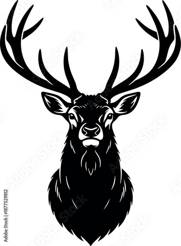 Elk Bugling Blast vector illustration silhouette cricut design