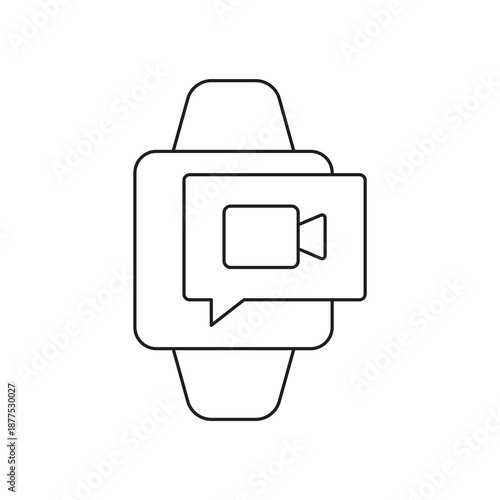 Smartwatch video camera record icon