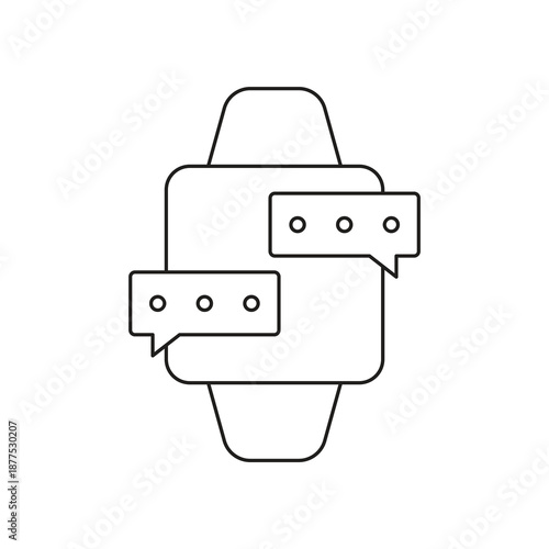 Smartwatch group chat messages icon