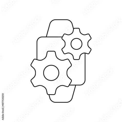 Smartwatch system settings gears icon