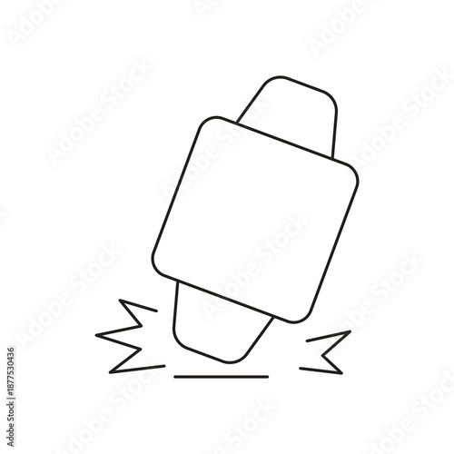 Smartwatch impact detection motion icon