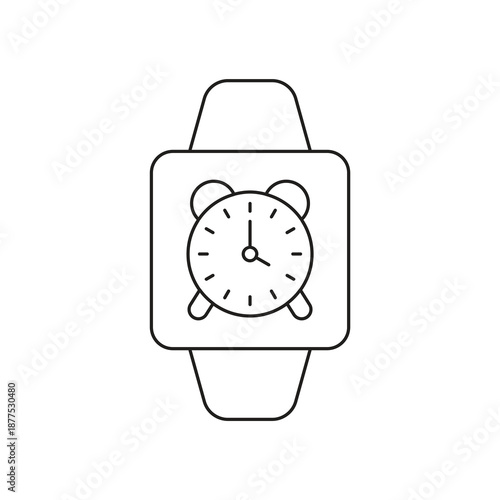 Smartwatch analog clock face icon