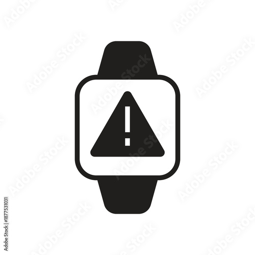 Smartwatch alert warning solid icon