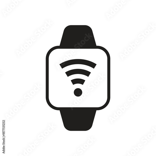Smartwatch wifi signal solid icon