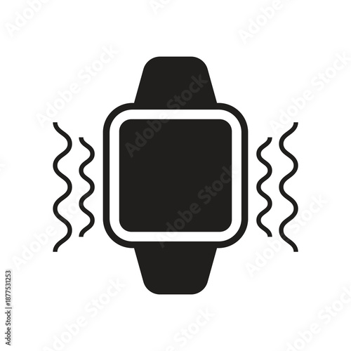 Smartwatch vibration mode solid icon