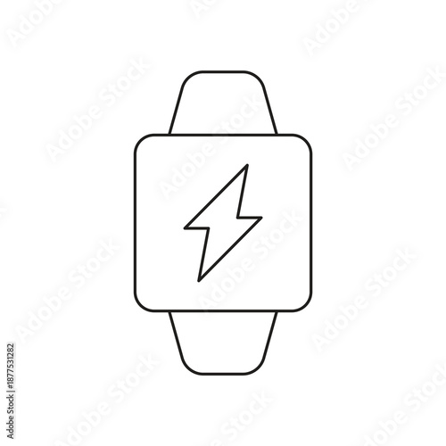 Smartwatch battery charging status icon