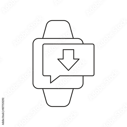 Smartwatch download message notification icon