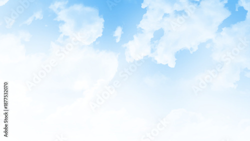 A clear blue sky adorned with fluffy white clouds, capturing the essence of a calm and serene day. clouds moving on sunny day with blue sky background