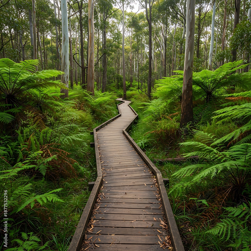 Fototapeta premium Forest Path: A Verdant Journey