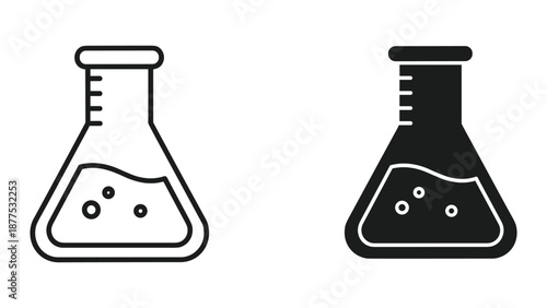 Laboratory Flask Icon Vector Illustration