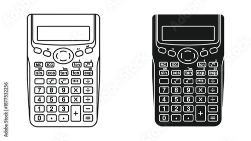 Calculator Vector Illustration for Math and Finance