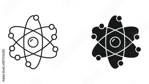 Atom Symbol Vector Illustration for Science and Education
