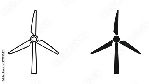 Wind Turbine Vector Illustration