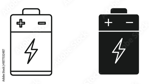Battery Icon Vector Illustration Set