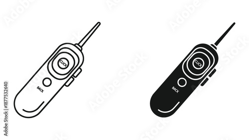 Vector Earphones Illustration - White and Black Designs