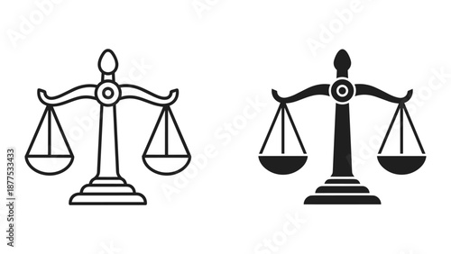 Scales of Justice Vector Illustration