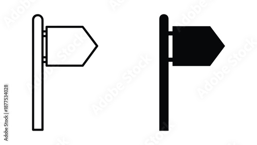 Directional Signpost Vector Illustrations