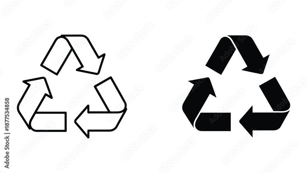 Obraz premium Recycling Symbols Vector Illustration