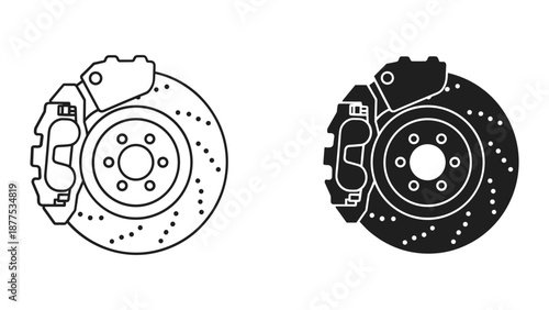 Brake Disc Rotor Vector Illustration